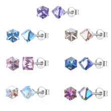 S925 Sterling Silver Cubic Diamond Post Stud Earrings